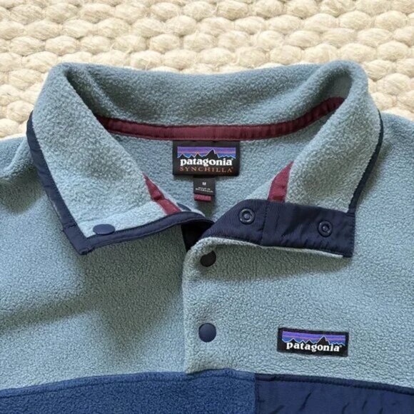 Patagonia Synchilla Fleece Snap Pullover Sweatshirt Women Medium - Picture 2 of 2